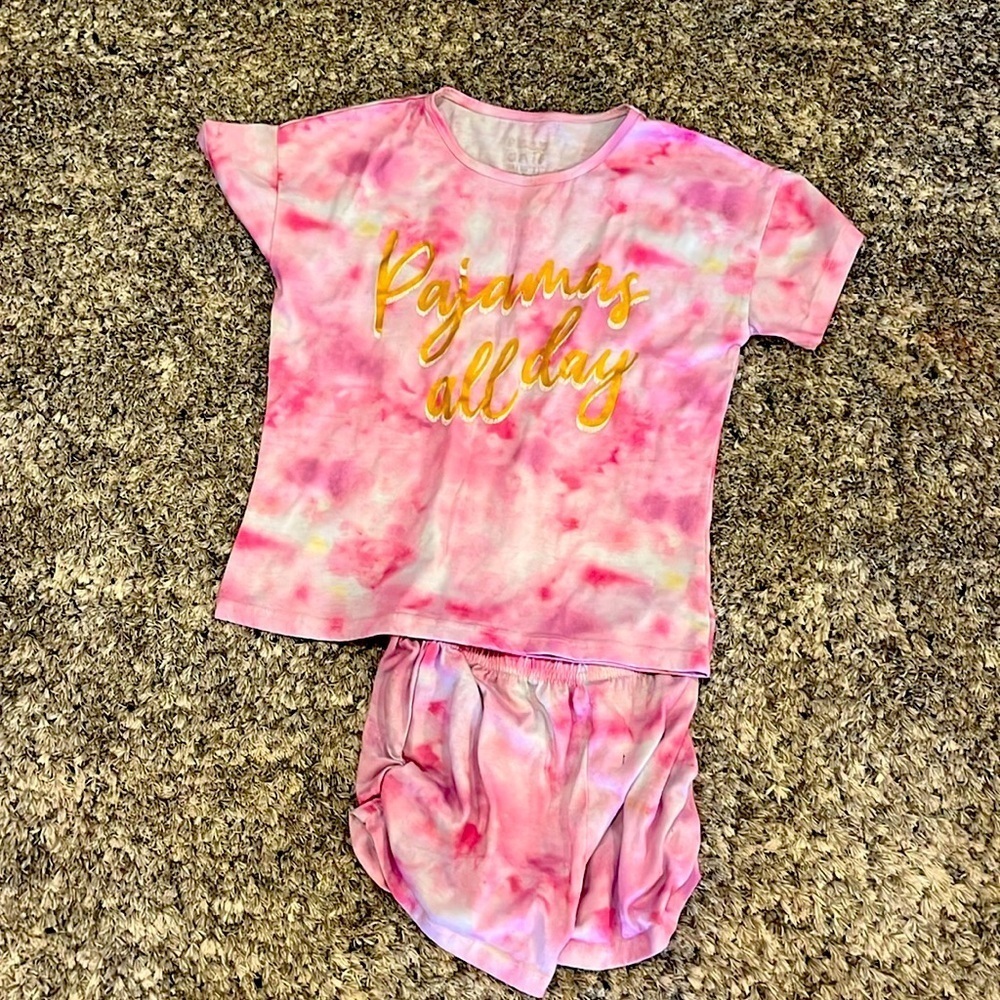 Pink and white pjs!